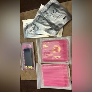 Bundle Eye lash Extension,, Hydro Gel Under Eye Patch Disposable Micro Brush